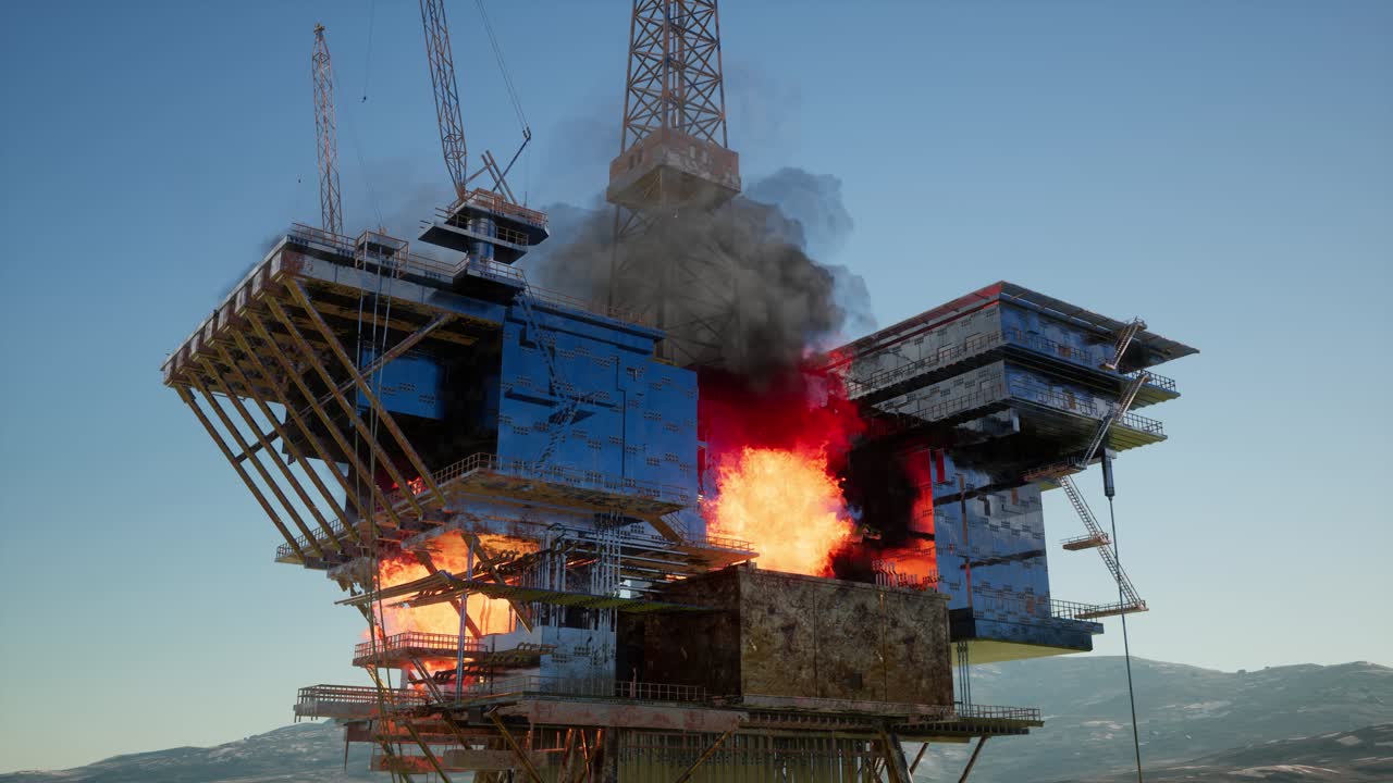 해상 석유 및 가스 화재 사건 또는 비상 사건