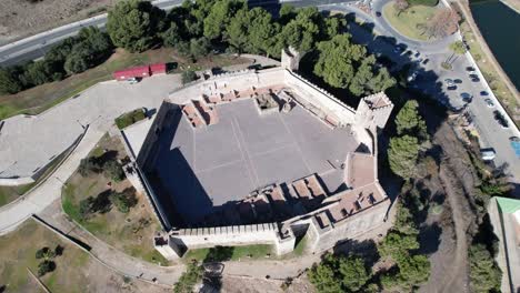 Drone-footage-of-Castillo-de-Sohail,-Andalusia,-Spanish-medieval-castle-in-Fuengirola