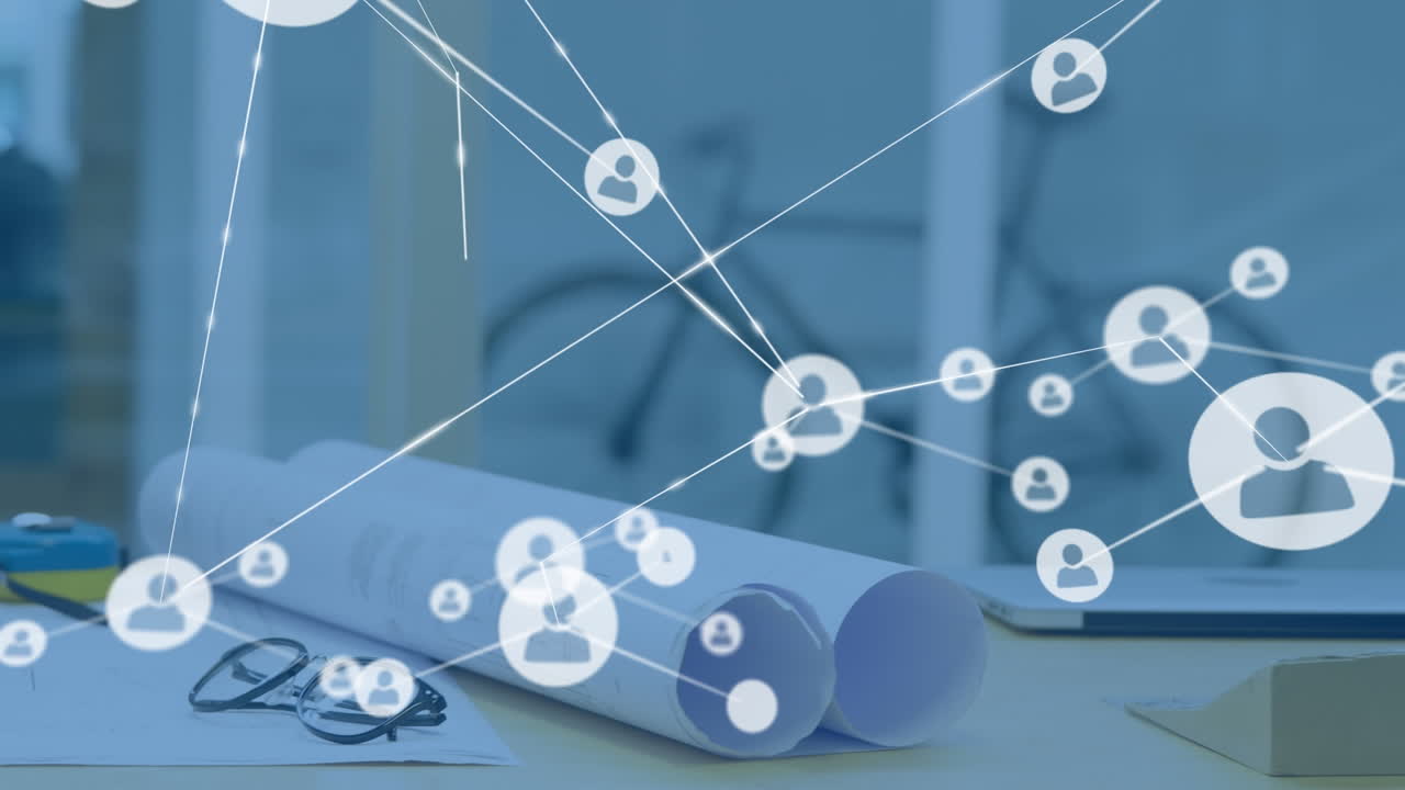 건축가 계획에 대한 연결 네트워크의 애니메이션