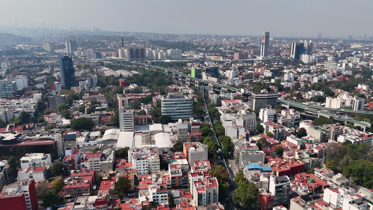Aerial images taken with drones show the Western District of Mexico City