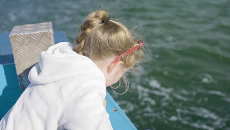 little girl on a boat