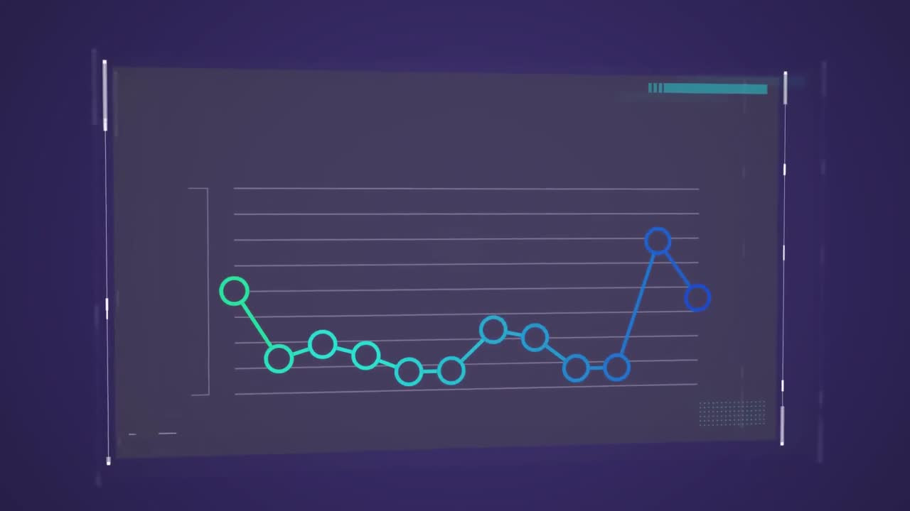 gráfico azul y verde sobre fondo azul oscuro