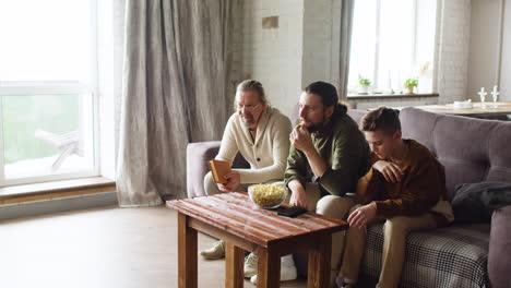 family in the living room