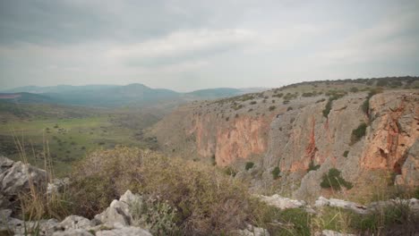 time lapse sun rays moving across landscape of nature reserve nahal amud, israel