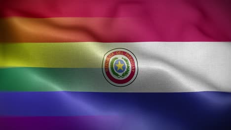 lgbt bandera de paraguay bucle de fondo 4k