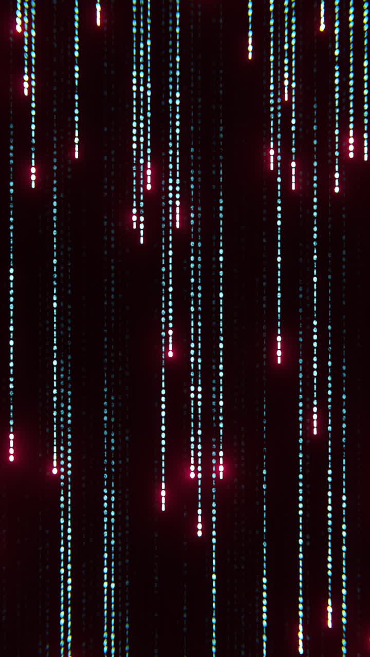 Glowing Binary Code Rain