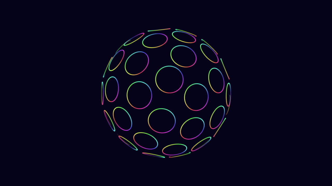 Playful sphere vibrant circles arrange in pattern for website design or graphic