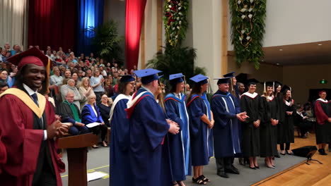 graduation ceremony in a church