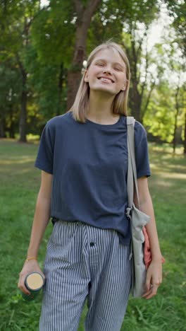 young woman in a park