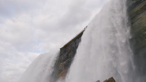 looking up at niagara falls