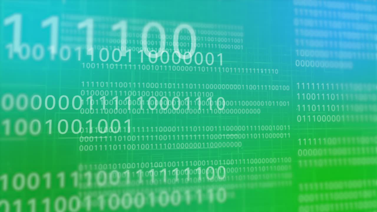 sobrevuelo de pantalla digital de luz verde