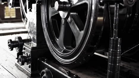 vintage industrial machinery in a steam engine room