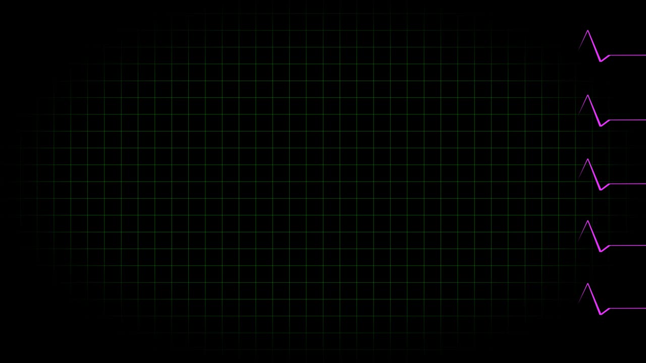 전기 심장 기록 오실로스코프 파동 형태 애니메이션 모션 그래픽