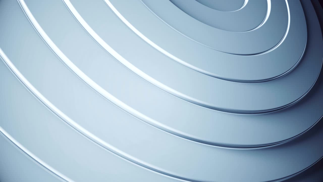 Motivo geometrico a strisce radiali 3D. Sfondo astratto futuristico per presentazione video aziendale. Loop continuo