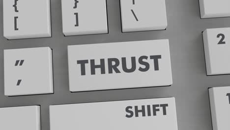 thrust button pressing on keyboard