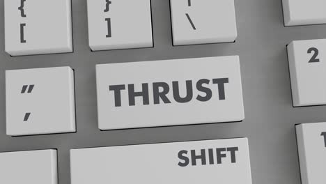 thrust button pressing on keyboard