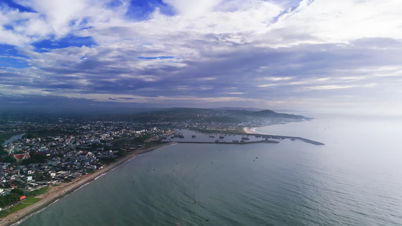 Aerial Views Of Phan Thiet City, Binh Thuan Province, Vietnam.