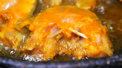 fried fish in oil