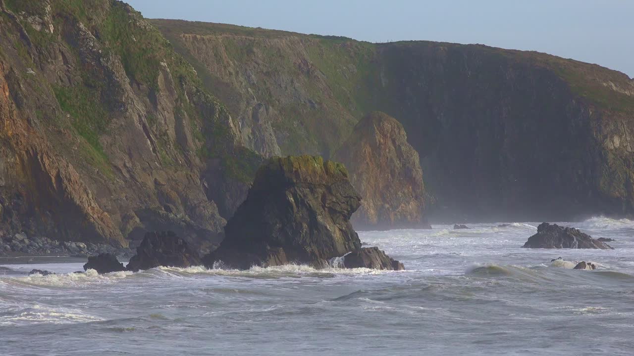 Atlantic Winter storm the power of the sea Copper Coast Waterford Ireland