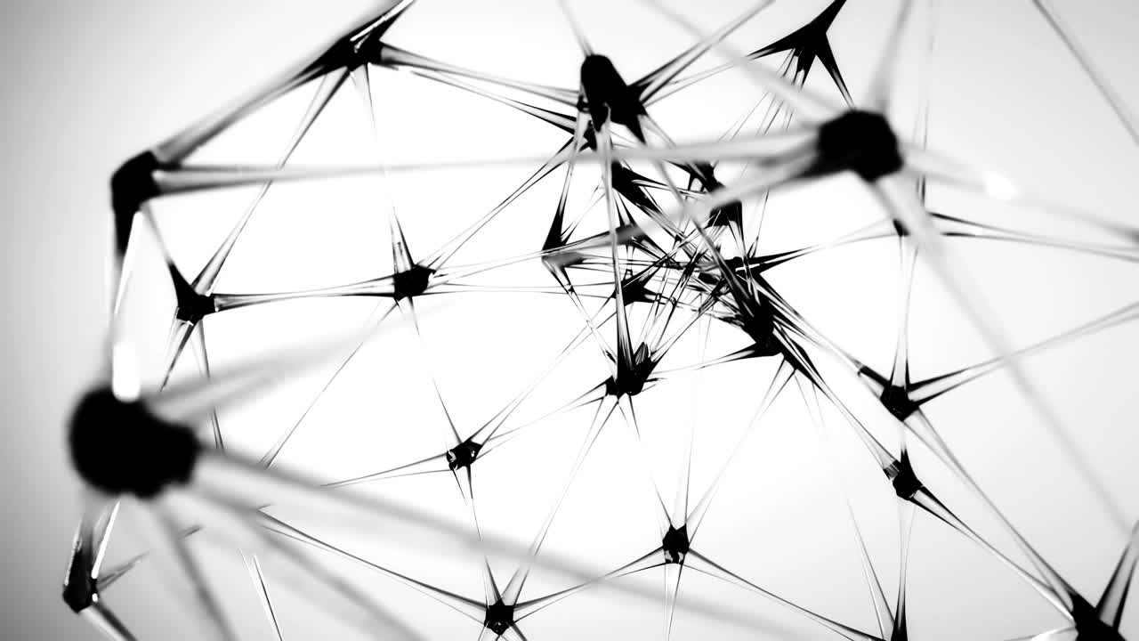 4k 추상 유리 분자 구조