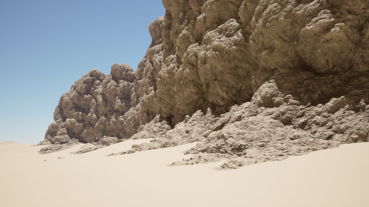 사막의 모래 언덕과 절벽