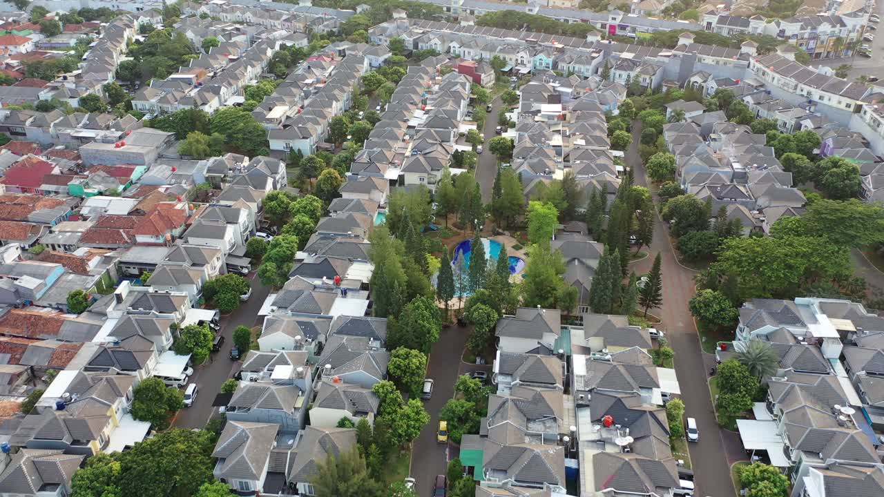 vista aérea de una zona residencial