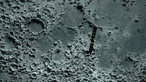 lunar surface with spacecraft