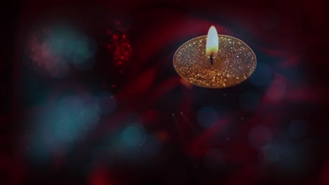 animation of tea light candles with flickering spots of light