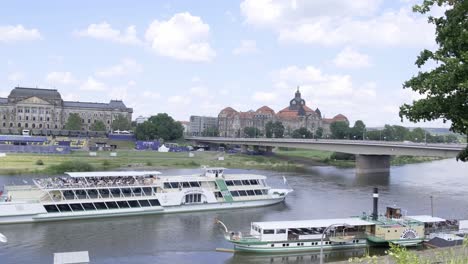ships and boats on the elbe river dresden germany 4k 2025 08 05 02 20 52 utc.mov | aerial, architecture, baroque, beautiful