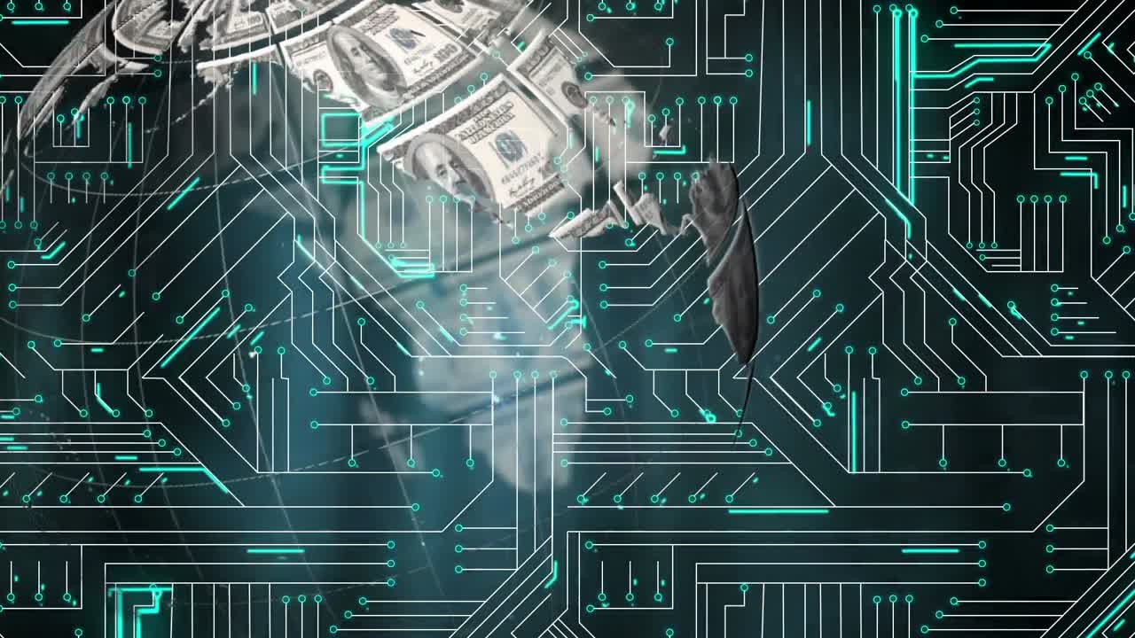 billetes de un dólar en forma de globo