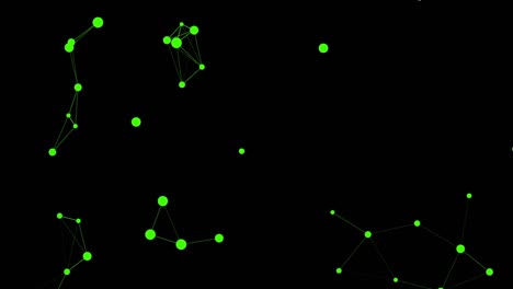 Abstrakter-Grüner-Digitaler-Hintergrund-Mit-Kybernetischen-Partikeln,-Geometrischer-Hintergrund-Mit-Dreieckigen-Zellen