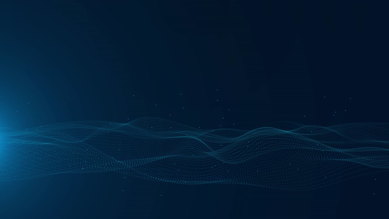 Particles wave flowing cyberspace technology digital connection abstract motion background concept