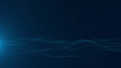 particles wave flowing cyberspace technology digital connection abstract motion background concept