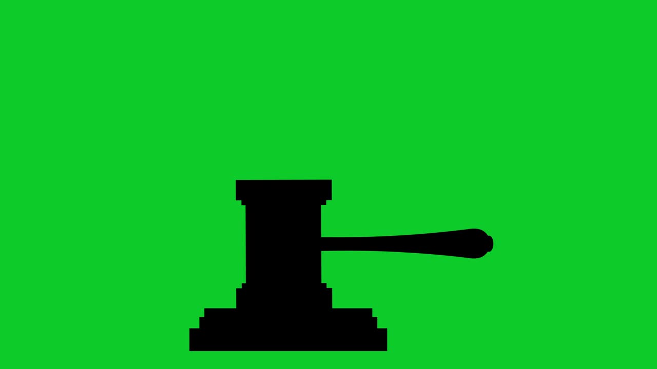 animación de bucle silueta icono jueces martillo