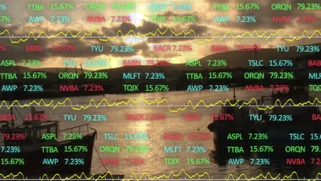 Animation-Der-Finanzdatenverarbeitung-Im-Querformat