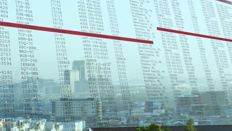 animation of data processing over cityscape