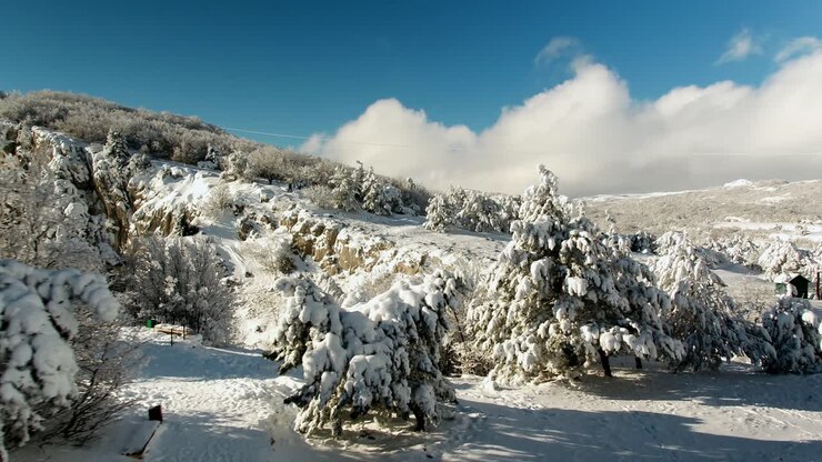 Snowy Mountain Landscape