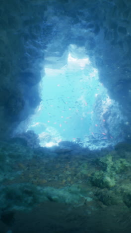 una mirada dentro de una cueva submarina