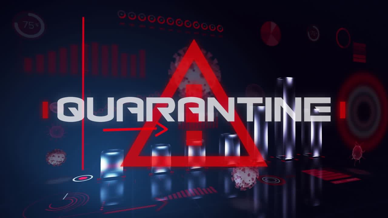 코로나 19 세포의 애니메이션과 통계 기록이 포함된 텍스트