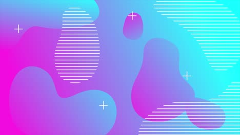 motion abstract geometric shapes colorful memphis background.