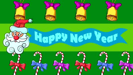 happy new year animated welcome text