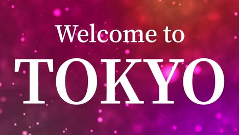 bienvenido a tokio mensaje de texto animación gráficos de movimiento