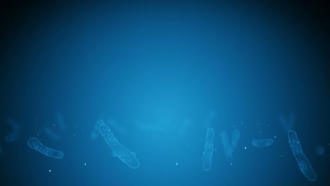 virus de célula en forma lineal. virus patógenos que causan infección. animación en bucle de virus humanos. microorganismo bacteriano. brote de enfermedad viral.