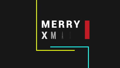 feliz navidad con líneas en degradado negro