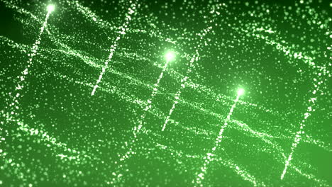 abstract green particle background