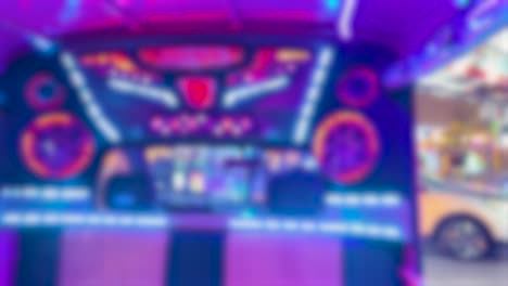 colorful led-lit tuk-tuk interior during a lively night ride through bangkok's bustling streets