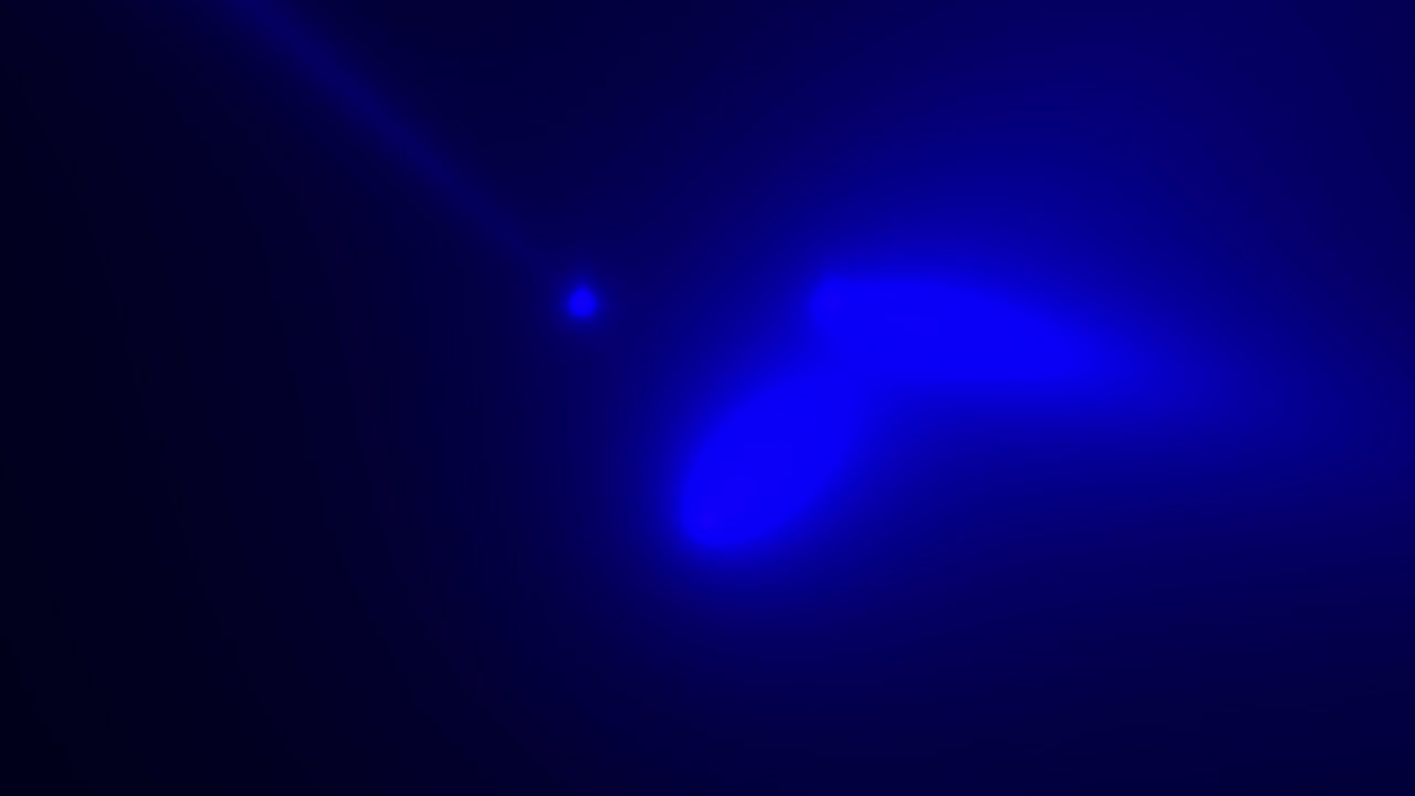 Fasci di luce blu brillante sul palco