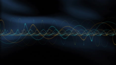 colorful sound waves animation over dark background