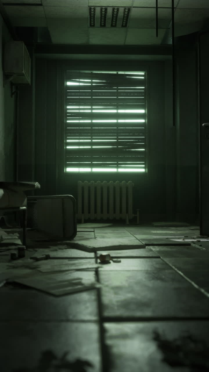 habitación de hospital abandonada