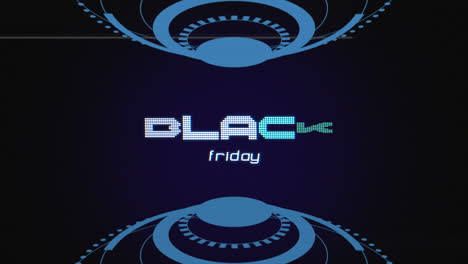 viernes negro en la pantalla de la computadora con elementos hud